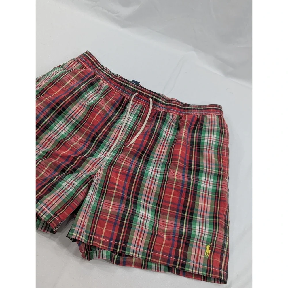 Vintage Polo Ralph Lauren Swim Trunks Mens 2XL Plaid 4